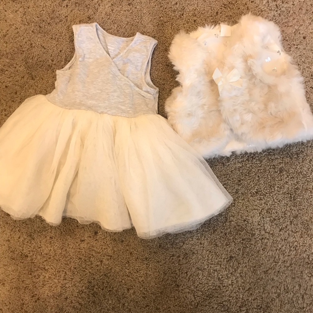 Old navy Tutu dress and H&M vest